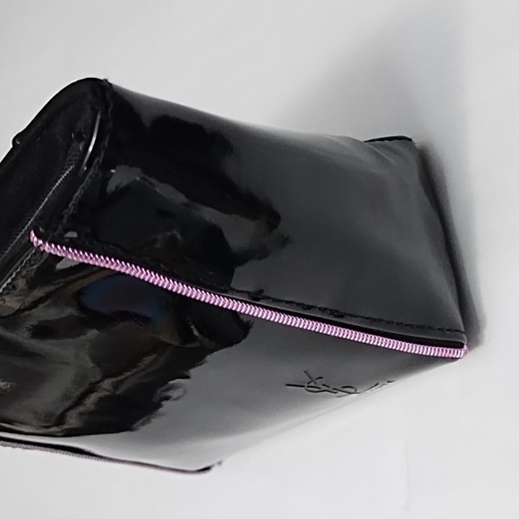 Yves Saint Laurent Beaute Black Patent Faux Leather Cosmetics Case - Picture 4 of 10